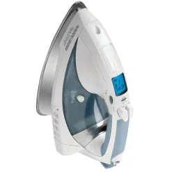 All-Temp Steam Iron with Stainless-Steel Soleplate; White/Grey