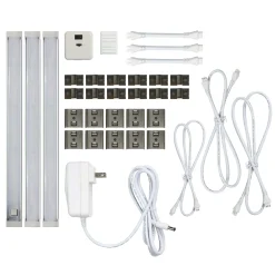 3-Bar LED Under Cabinet Lighting Kit, Warm White, 9"