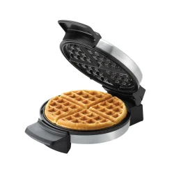 Belgian Waffle Maker; Stainless Steel; Pack of 1; Silver