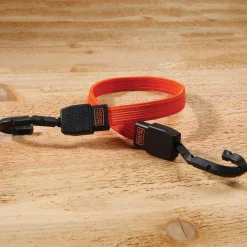 Black/Orange 36" Flat Bungee Cord Straps, 2 Pack