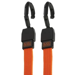 Black/Orange 48" Flat Bungee Cord Straps, 2 Pack