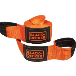 Black/Orange 4" x 30' Recovery Strap Heavy-Duty (20,000 lb Break Strength) for Emergency Off-Road 4x4 Towing