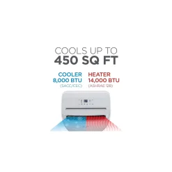 10,000 BTU SACC/CEC (14,000 BTU ASHRAE) Portable Air Conditioner with Heat