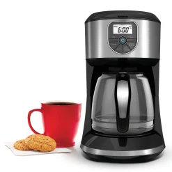 Coffeemaker 12-Cup Programmable Coffee Maker; Silver; Black/Stainless Steel