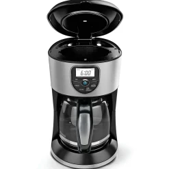 Coffeemaker 12-Cup Programmable Coffee Maker; Silver; Black/Stainless Steel