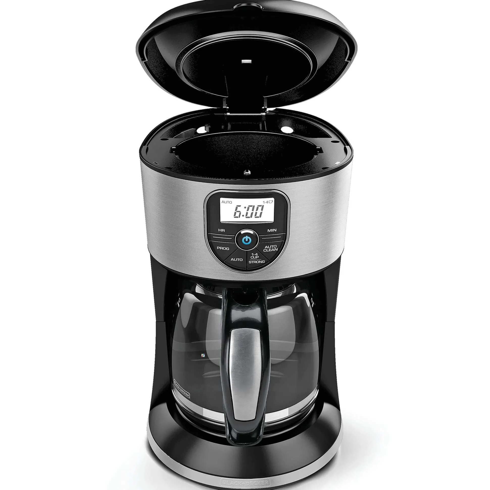 Coffeemaker 12-Cup Programmable Coffee Maker; Silver; Black/Stainless Steel