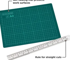 Craft Hobby Knife Kit with 26 Assorted Blades and Cutting Mat