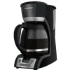 12-Cup Programmable Coffeemaker; Black with Stainless Steel Accents