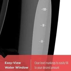 12-Cup Switch Coffee Maker, Duralife Glass Carafe, Black