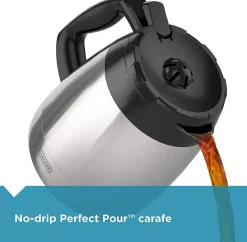 12-Cup Thermal Coffeemaker; Black/Silver