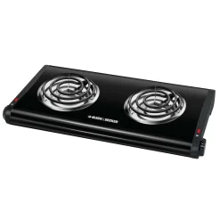 Double Burner Portable Buffet Range, 1000W and 500W Burners