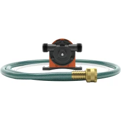 Drill Pump Kit with Intake and Discharge Hose, Pumps up to 225 GPH, Black