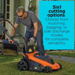 Electric Lawn Mower, Corded, 13-Amp, 20-Inch
