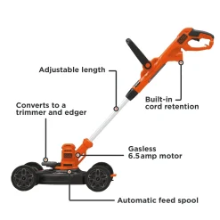 Electric Lawn Mower, Weed Eater and Edger 3-in-1 Combo, 12-Inch 6.5 Amp
