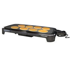 Family-Sized Electric Griddle with Warming Tray & Drip Tray