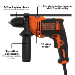 Hammer Drill, 6.5-Amp, 1/2-Inch