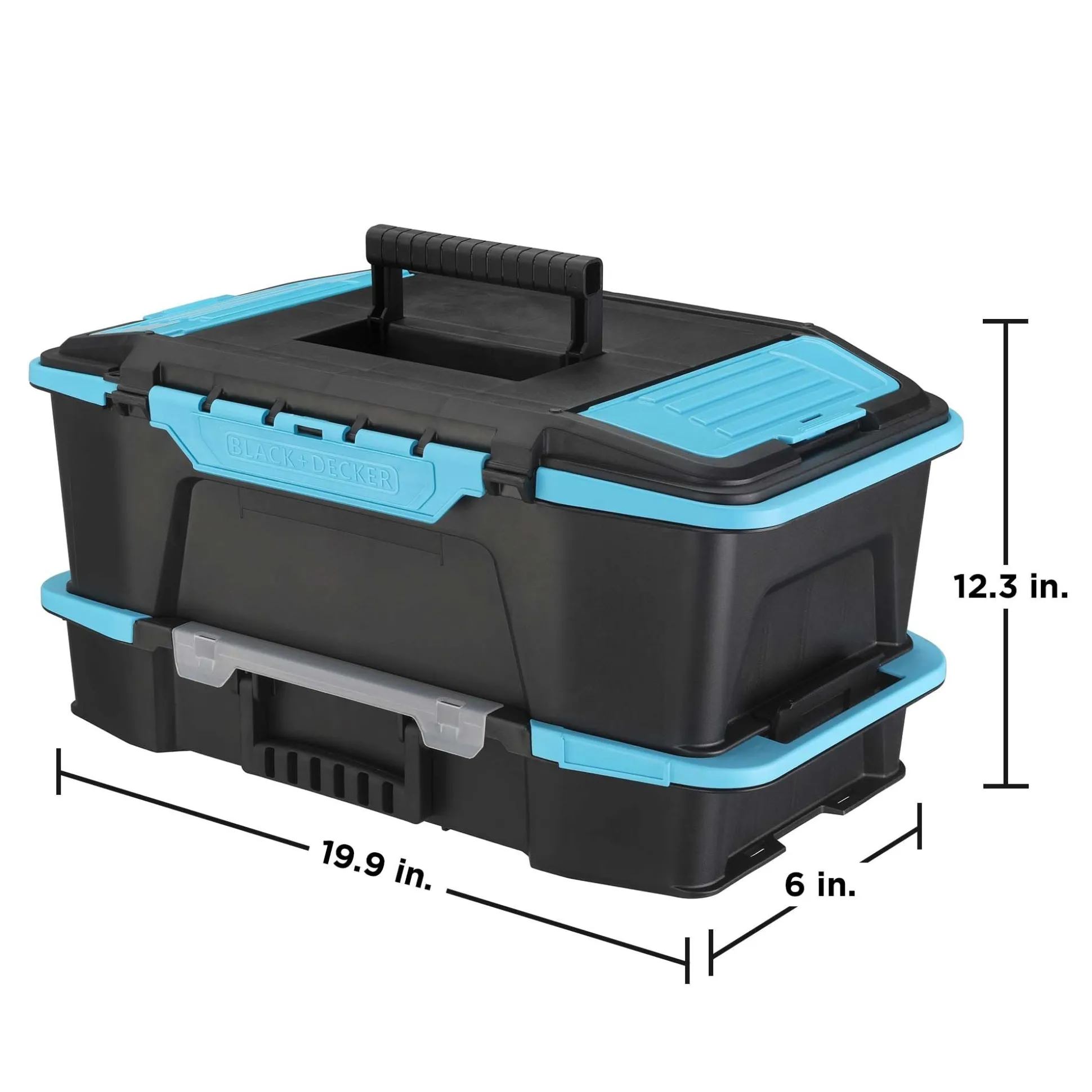 19 inch 2 in 1 Stackable Storage Caddy and Organizer