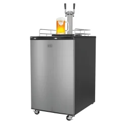 21.1 in. 6.1 cu. ft. Dual Tap Beer kegerator in Stainless Steel