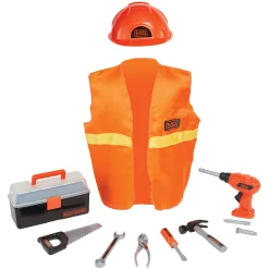 Junior 12 Pc. Carpenter Dress-Up Set With Toy Tools