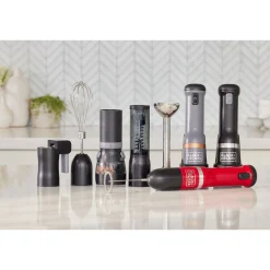 kitchen wand™ Cordless 6 in 1 Immersion Blender & Kitchen Multi-tool, Red
