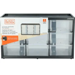Large 9 Drawer Bin System Blk