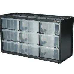 Large 9 Drawer Bin System Blk