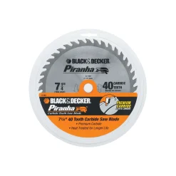 PIRANHA™ 7-1/4-Inch 40 Tooth ATB Thin Kerf Fine Finishing Saw Blade with 5/8-Inch