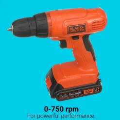 POWERCONNECT™ Cordless Drill Driver & 100-Piece Kit, Battery + Charger
