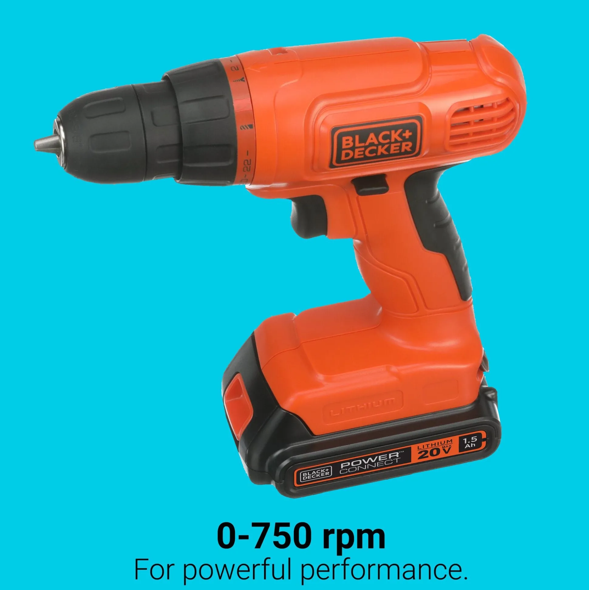 POWERCONNECT™ Cordless Drill Driver & 100-Piece Kit, Battery + Charger