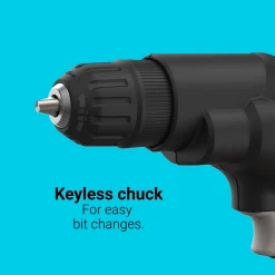 Power Drill, Corded, 5.5-Amp, 3/8-Inch