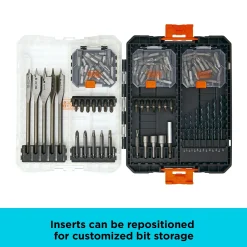 Screwdriver Bit Set and Drill Bit Set, 130-Piece