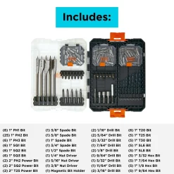 Screwdriver Bit Set and Drill Bit Set, 130-Piece