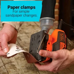 1/4 Sheet Orbital Sander with Paddle Switch Actuation, 2.0 Amp