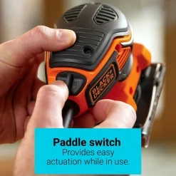 1/4 Sheet Orbital Sander with Paddle Switch Actuation, 2.0 Amp