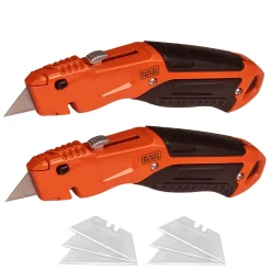 Utility Knife, Retractable, Quick Change Blade, 2-Pack