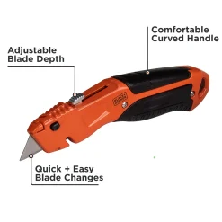Utility Knife, Retractable, Quick Change Blade, 2-Pack