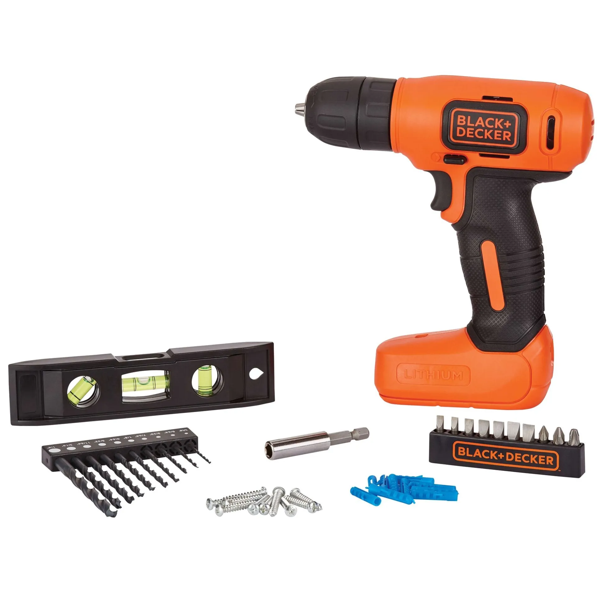 8V MAX* Cordless Drill + 43 Pc. Home Decor Project Kit