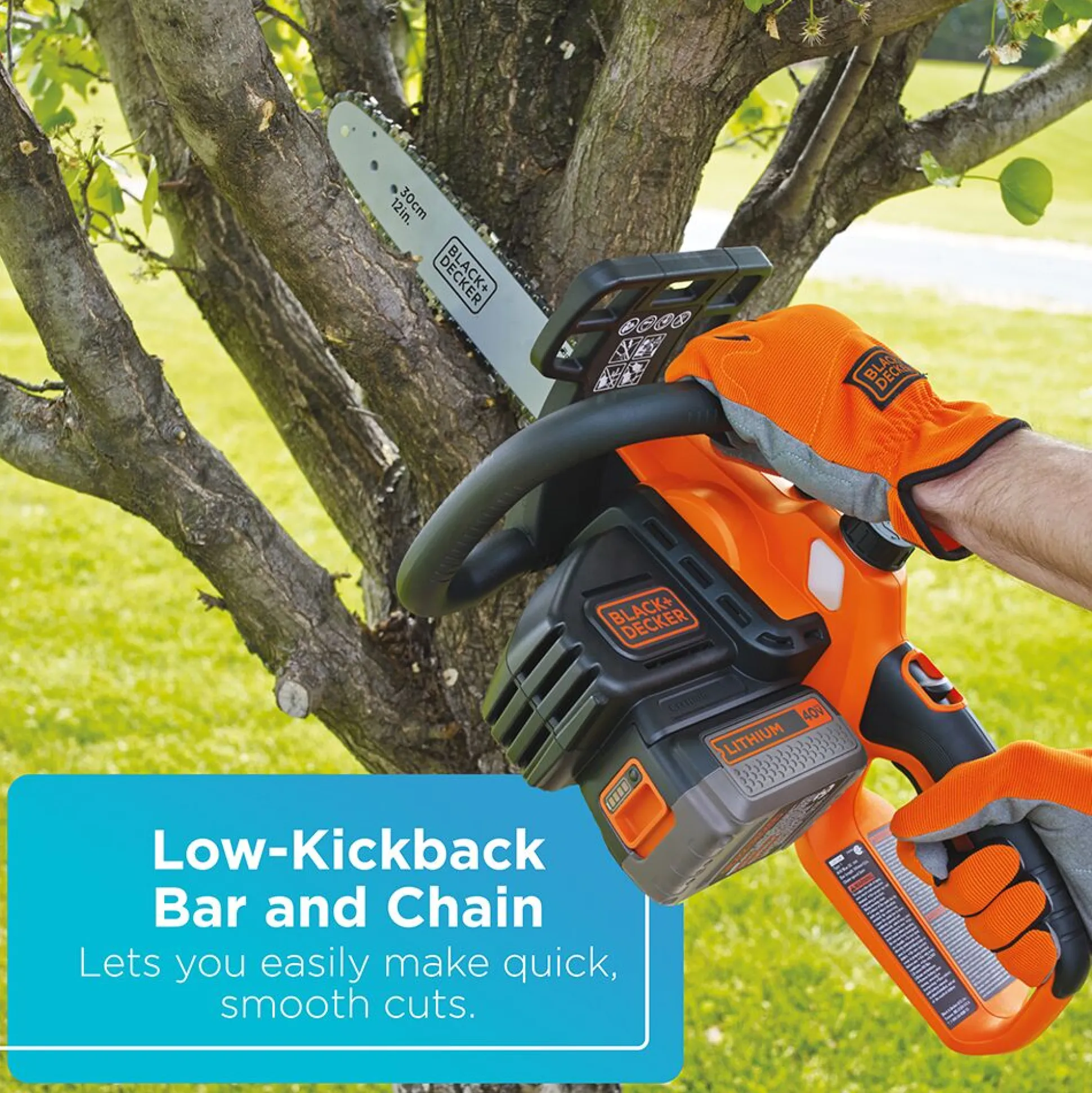 40V MAX* Cordless 12 Inch Chainsaw, Battery and Charger Included