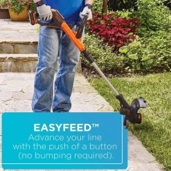20V MAX* EASYFEED™ Cordless 12 Inch String Trimmer and Edger with 2 Batteries, Battery and Charger Included