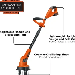 20V MAX* POWERCONNECT™ Cordless Garden Cultivator, Battery and Charger Included