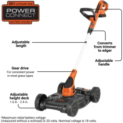 20V MAX* POWERCONNECT™ Cordless 12 inch 3-in-1 Compact Mower, Battery and Charger Included