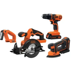 20V MAX* POWERCONNECT™ Cordless 4-Tool Combo Kit: Drill/Driver, Circular Saw, MOUSE™ Detail Sander and Light, Battery and Charger Included