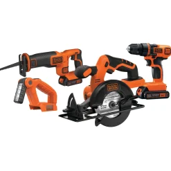 20V MAX* POWERCONNECT™ Cordless 4 Tool Combo Kit with Drill/Driver, Circular Saw, Reciprocating Saw and Work Light, Battery and Charger Included