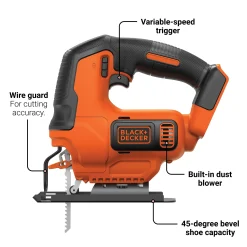 20V MAX* POWERCONNECT™ Cordless Variable Speed Jigsaw, Battery and Charger Not Included
