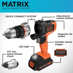 20V MAX* POWERCONNECT™ MATRIX™ Cordless Drill/Driver and Impact Driver Combo Kit, Battery and Charger Included