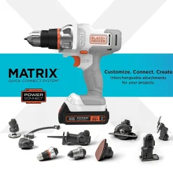 20V MAX *POWERCONNECT™ MATRIX™ Cordless Drill/Driver Kit, Battery and Charger Included (White)