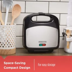 Waffle Maker, Grill, or Sandwich Maker with Stainless Steel Accents