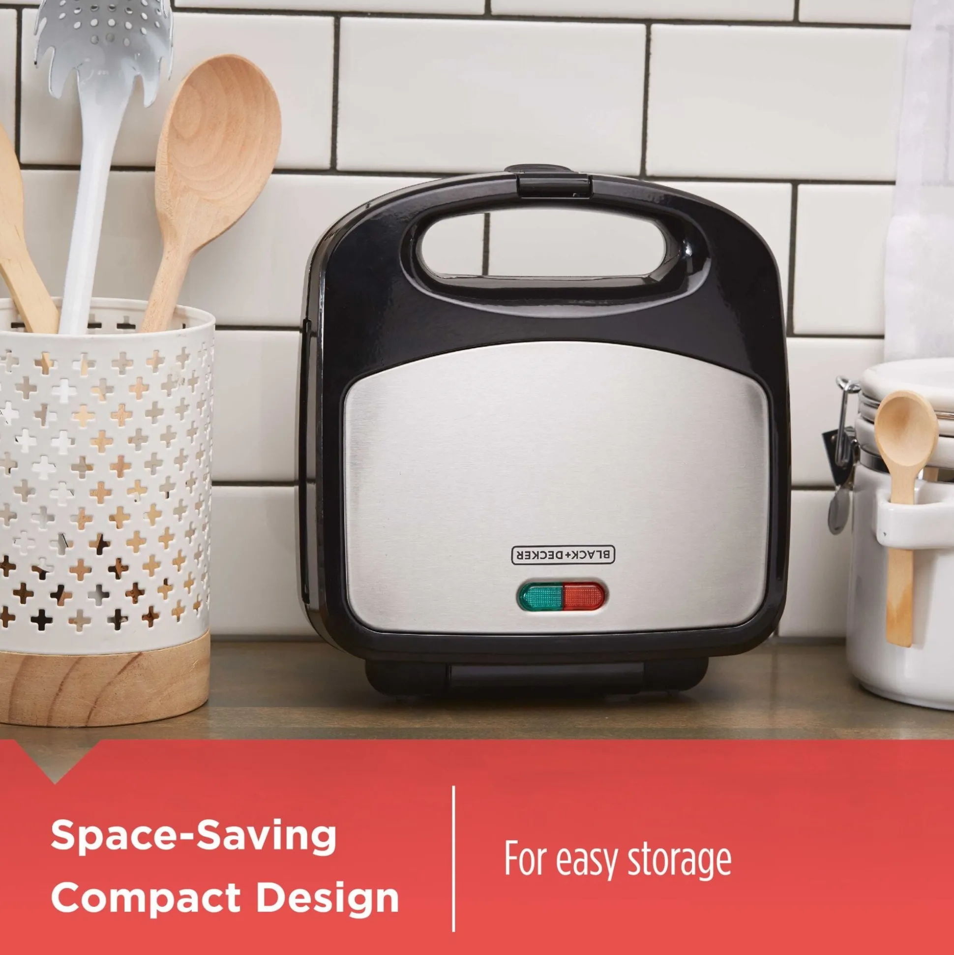 Waffle Maker, Grill, or Sandwich Maker with Stainless Steel Accents