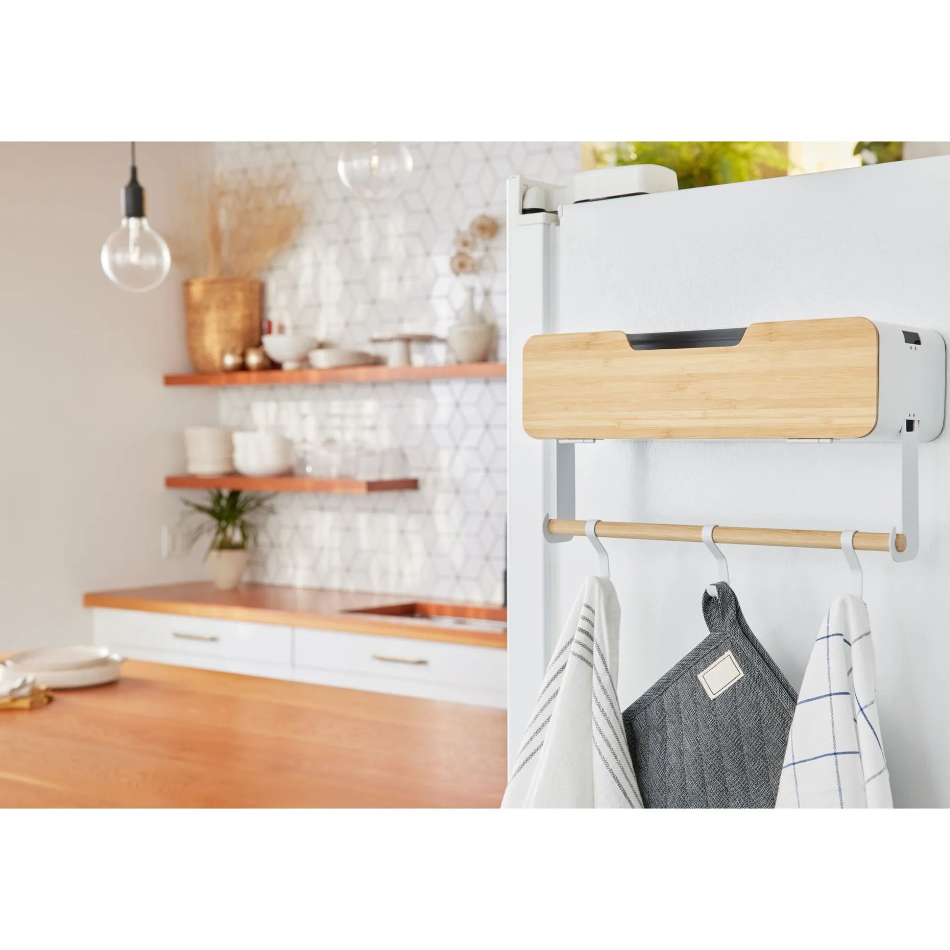 White Hanging / Magnetic Rack System-Shelf W/ Door