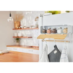 White Hanging / Magnetic Rack System-Shelf W/ Door
